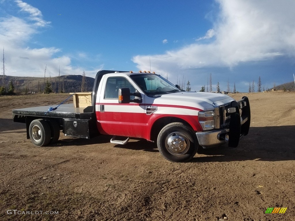 Red 2009 Ford F350 Super Duty XLT Regular Cab 4x4 Chassis Exterior Photo #145807012