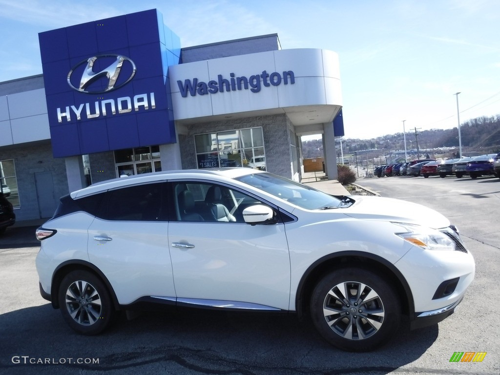 2017 Murano SL AWD - Pearl White / Graphite photo #2