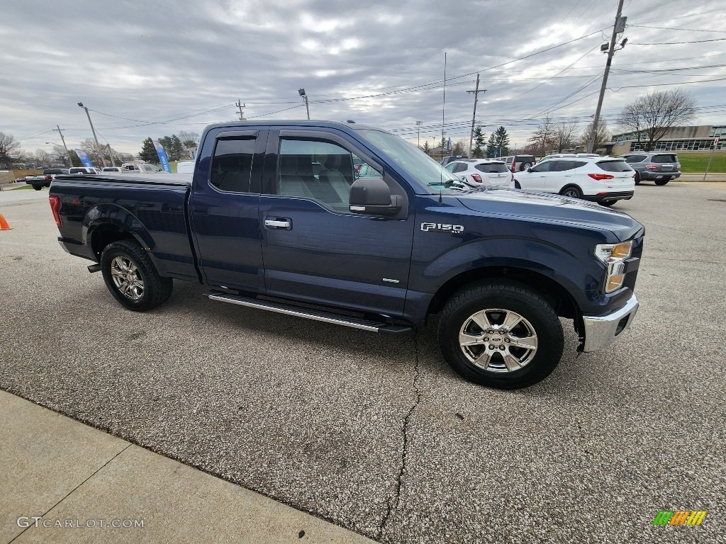 2015 F150 XLT SuperCab 4x4 - Blue Jeans Metallic / Medium Earth Gray photo #26