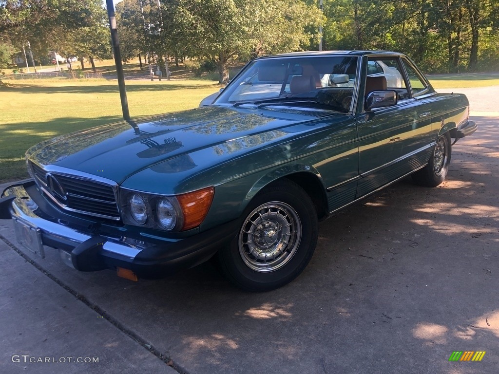 Petrol Blue Green Metallic 1985 Mercedes-Benz SL Class 380 SL Roadster Exterior Photo #145808164