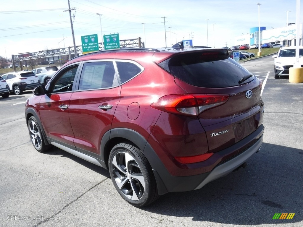 2017 Tucson Limited AWD - Ruby Wine / Beige photo #8