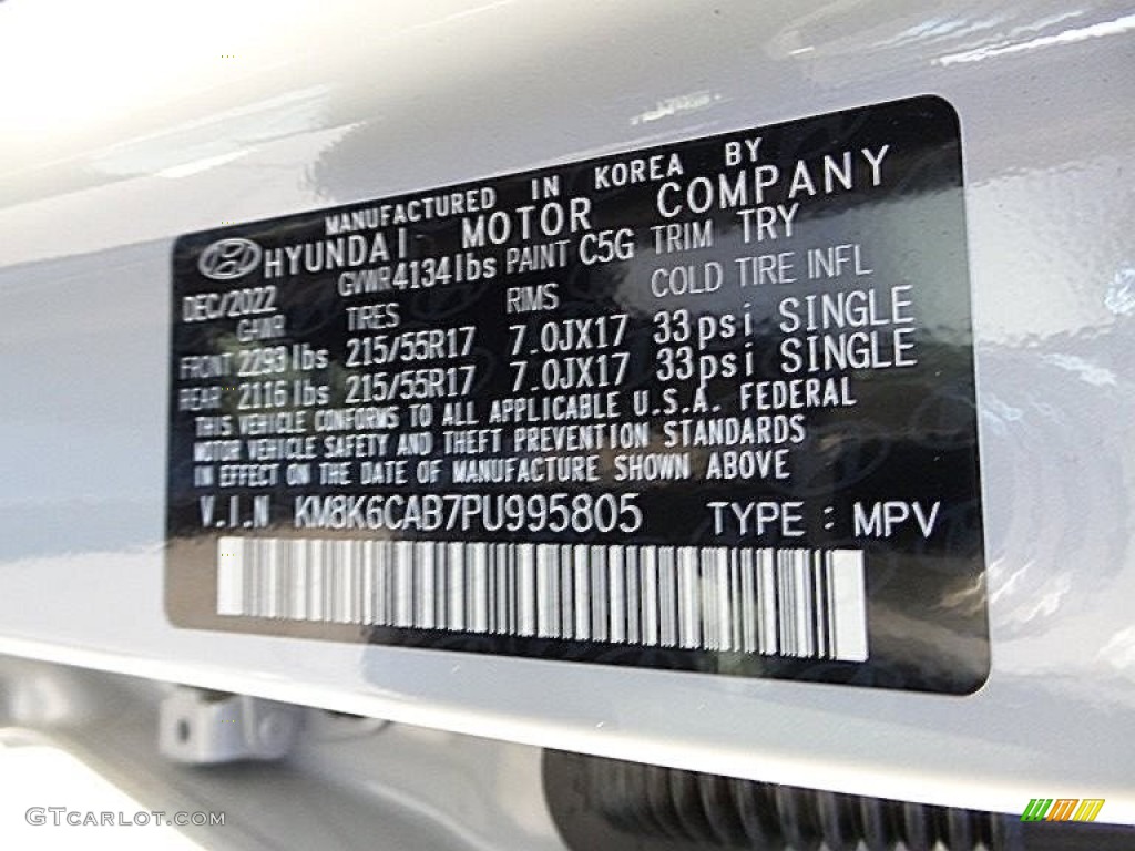 2023 Kona Color Code C5G for Cyber Silver Photo #145809763