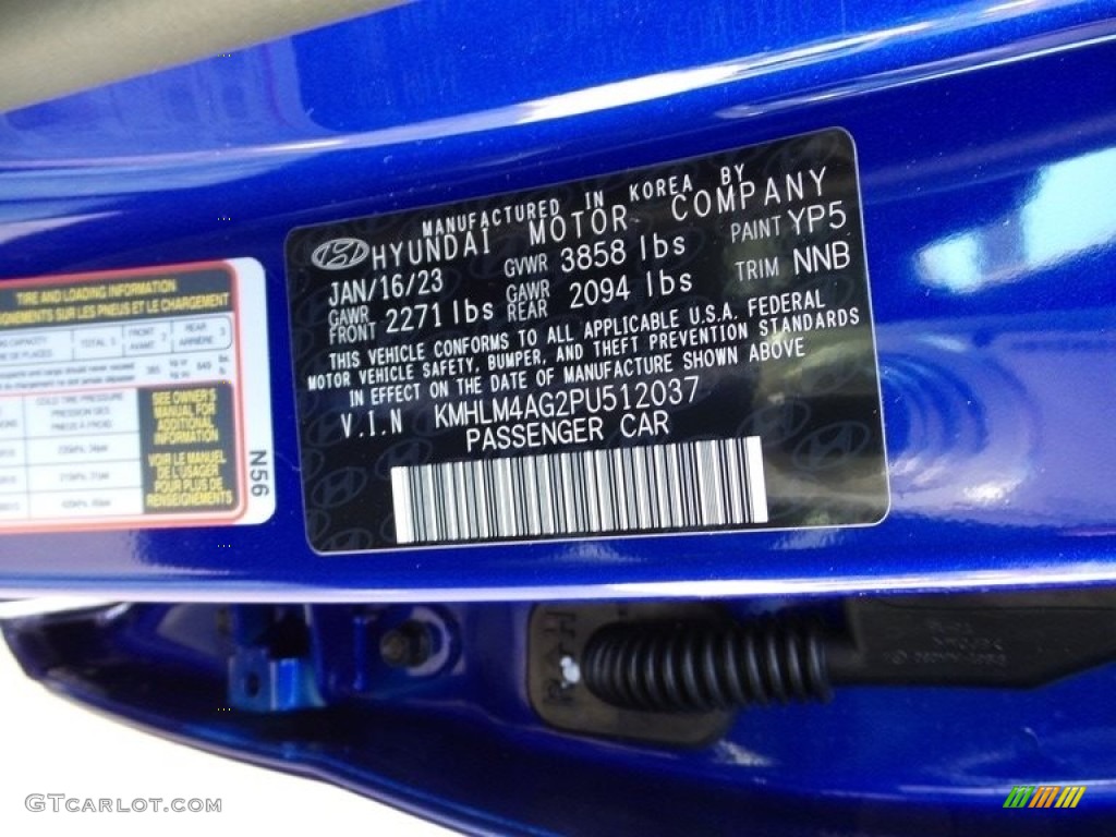 2023 Elantra SEL - Intense Blue / Black photo #18