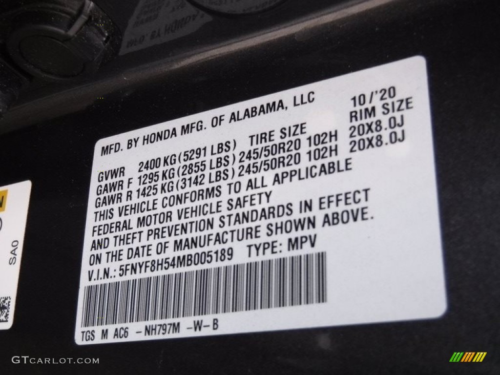 2021 Passport EX-L AWD - Modern Steel Metallic / Gray photo #35