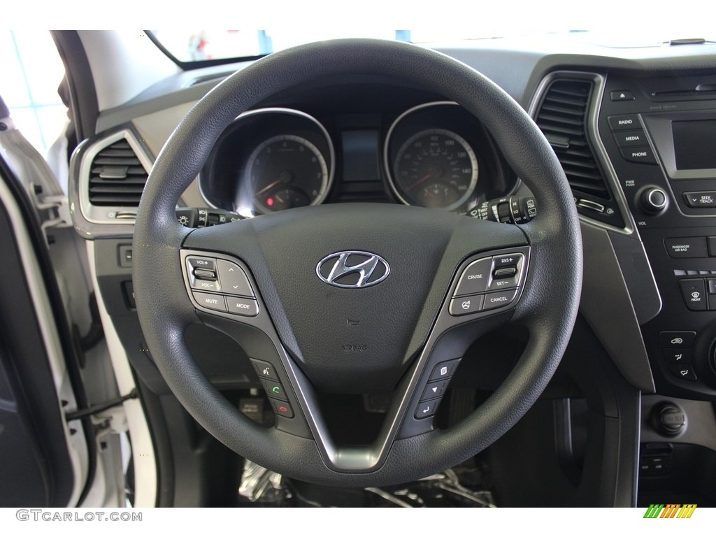 2016 Hyundai Santa Fe SE AWD Gray Steering Wheel Photo #145812754
