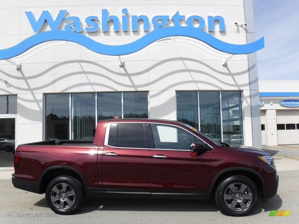 2020 Ridgeline RTL-E AWD - Deep Scarlet Pearl / Beige photo #2