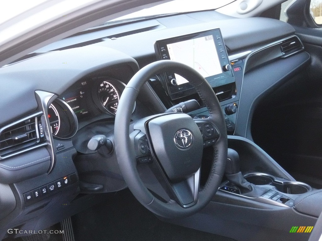 2023 Toyota Camry XSE Hybrid Black Steering Wheel Photo #145813606