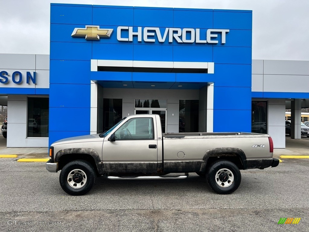 Pewter Metallic 1999 GMC Sierra 2500 SL Regular Cab 4x4 Exterior Photo #145814021