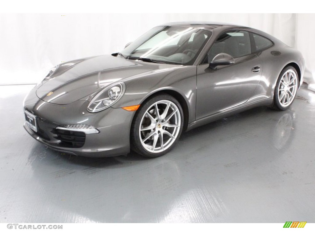 2013 911 Carrera Coupe - Agate Grey Metallic / Black photo #3
