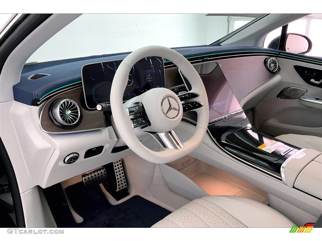 Neva Gray/Biscaya Blue Interior 2023 Mercedes-Benz EQE 500+ 4Matic Sedan Photo #145815383