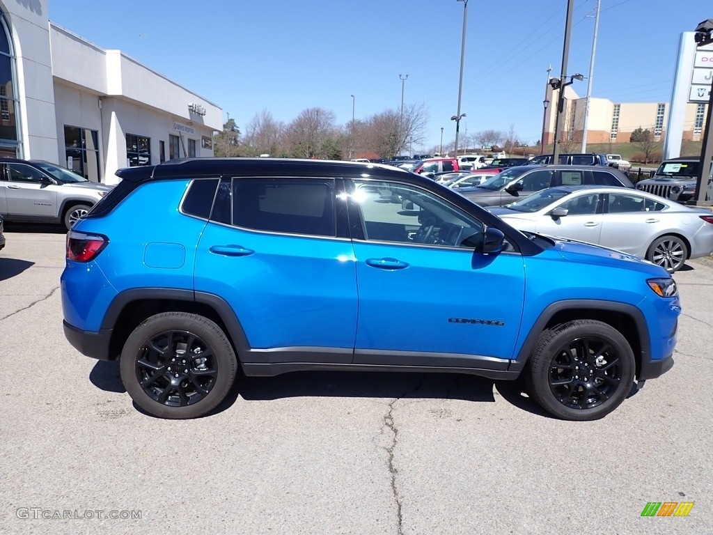 Laser Blue Pearl 2022 Jeep Compass Altitude 4x4 Exterior Photo #145815389