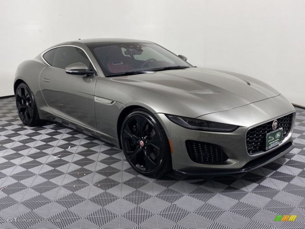 2023 F-TYPE P450 Coupe - Silicon Silver Premium Metallic / Mars Red/Flame Red Stitching photo #11