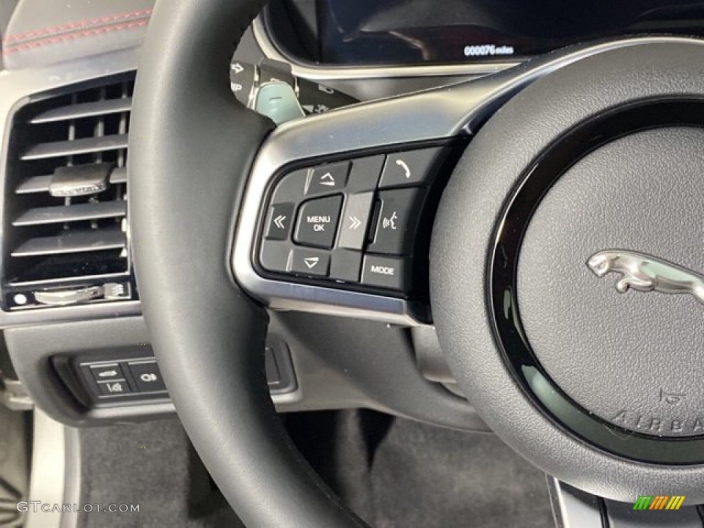 2023 Jaguar F-TYPE P450 Coupe Mars Red/Flame Red Stitching Steering Wheel Photo #145815851