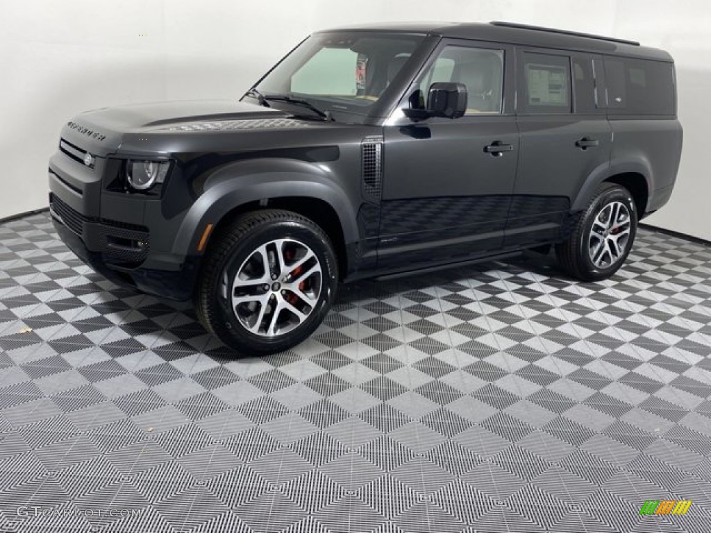 Santorini Black Metallic 2023 Land Rover Defender 130 X Exterior Photo #145816538