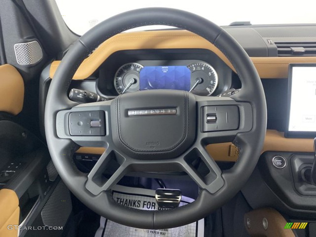 2023 Land Rover Defender 130 X Vintage Tan/Ebony Steering Wheel Photo #145816841