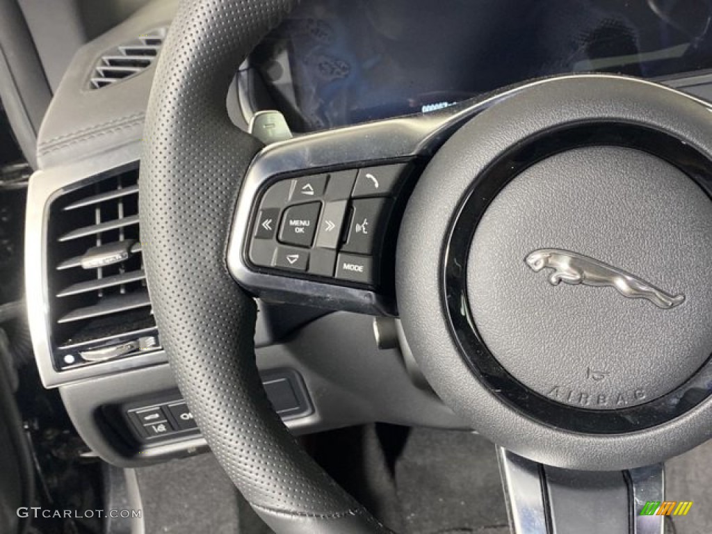 2022 Jaguar F-TYPE R AWD Coupe Ebony Steering Wheel Photo #145818840