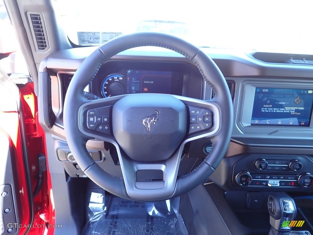 2023 Ford Bronco Outer Banks 4X4 4-Door Roast/Black Onyx Steering Wheel Photo #145821893