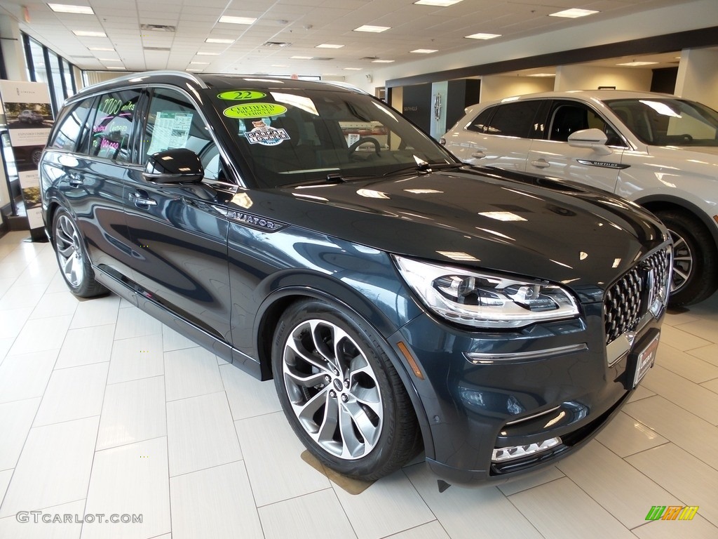 Flight Blue Metallic 2022 Lincoln Aviator Grand Touring AWD Exterior Photo #145822592
