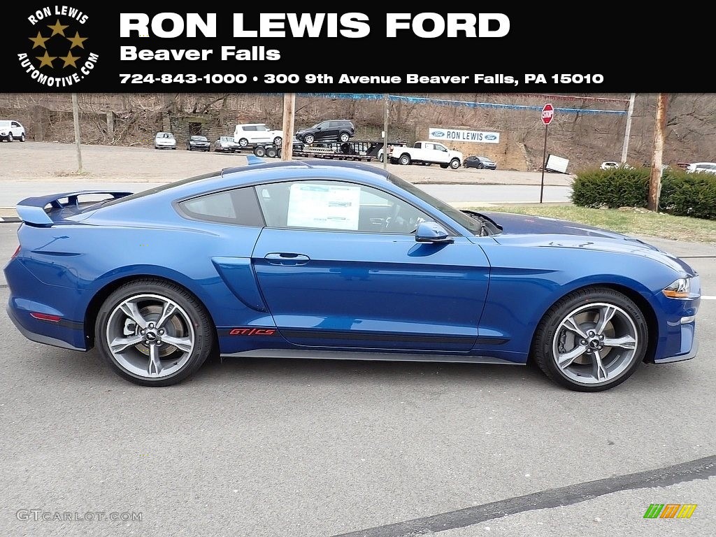 2023 Mustang California Special Fastback - Atlas Blue Metallic / CS/GT Ebony w/Miko Suede Inserts photo #1