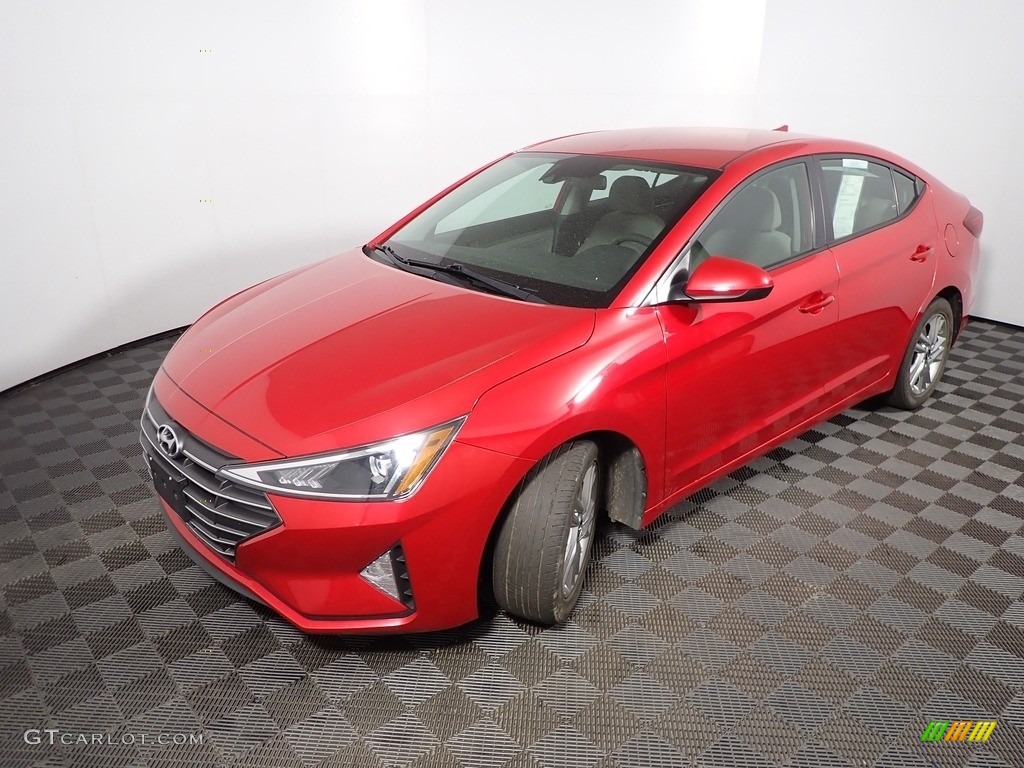 2020 Elantra SEL - Scarlet Red Pearl / Gray photo #9