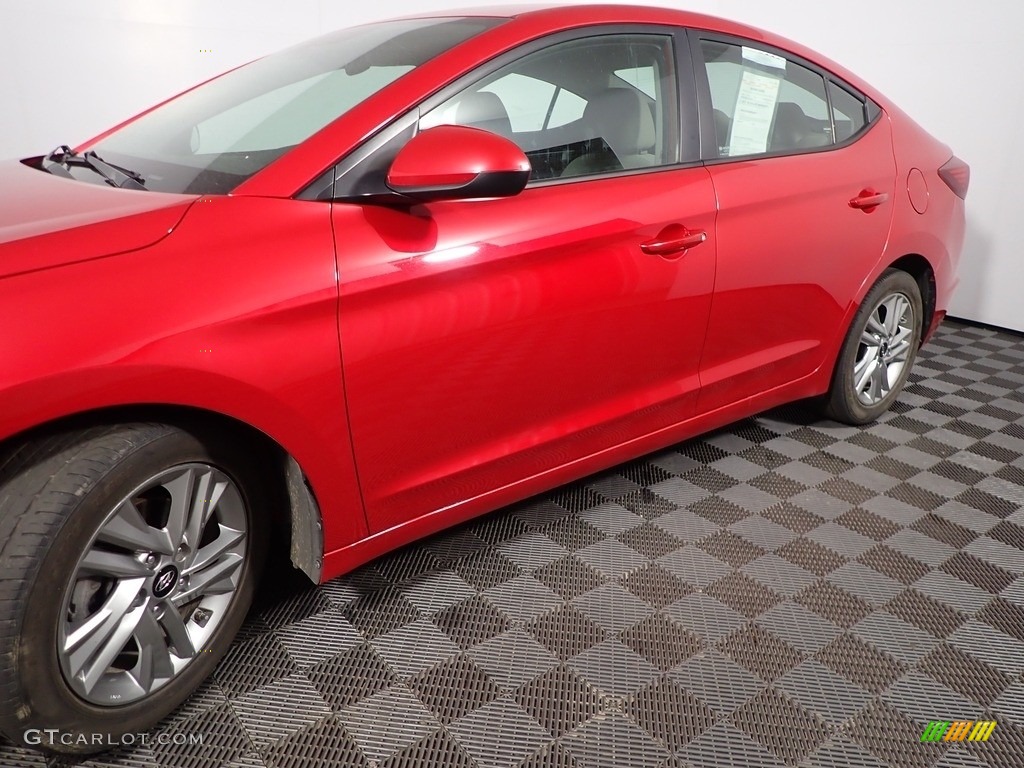 2020 Elantra SEL - Scarlet Red Pearl / Gray photo #10