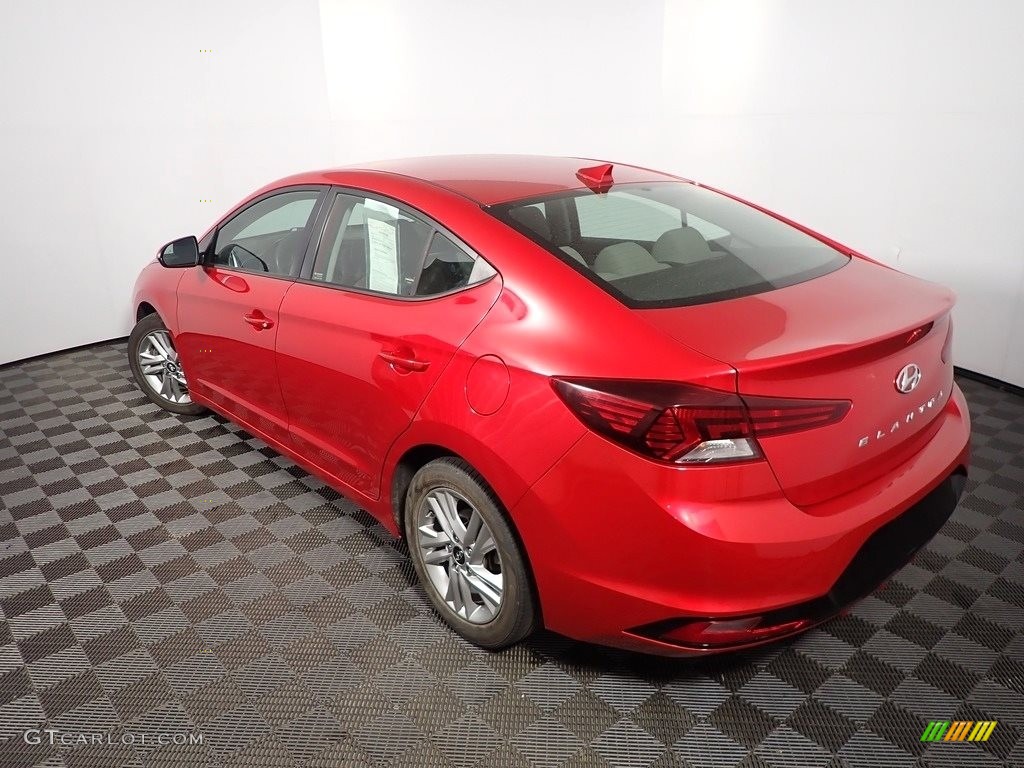 2020 Elantra SEL - Scarlet Red Pearl / Gray photo #12