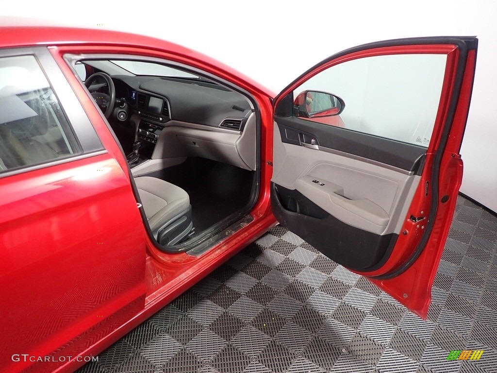2020 Elantra SEL - Scarlet Red Pearl / Gray photo #35