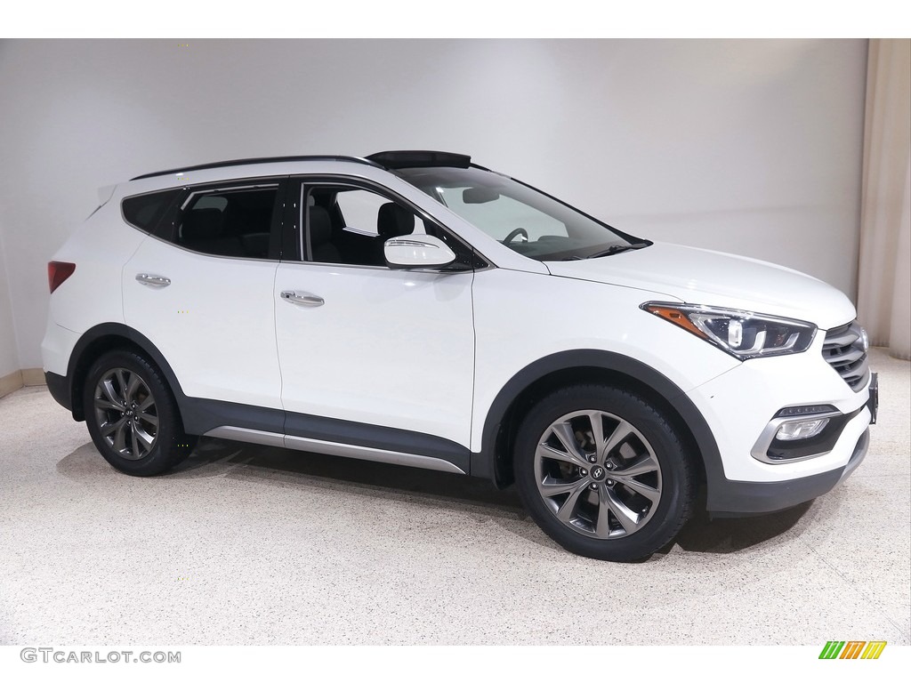 Pearl White 2018 Hyundai Santa Fe Sport 2.0T Ultimate AWD Exterior Photo #145827804