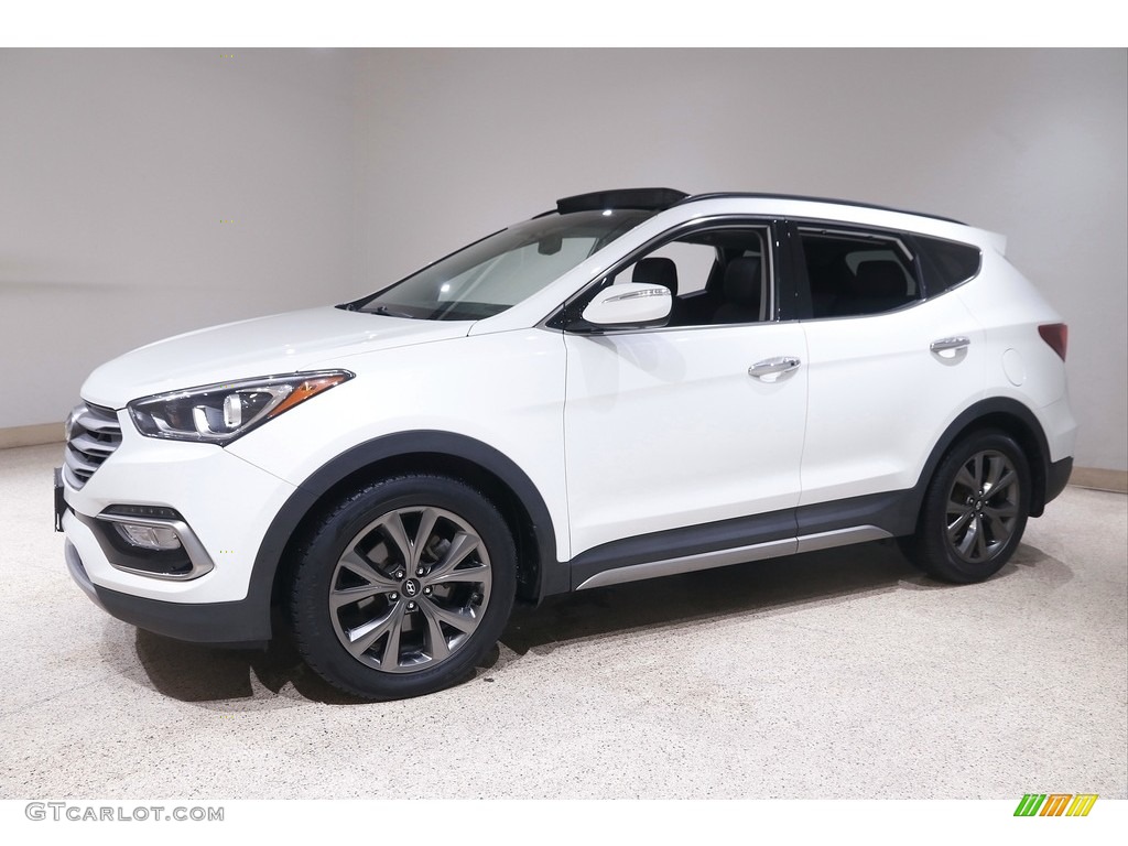 Pearl White 2018 Hyundai Santa Fe Sport 2.0T Ultimate AWD Exterior Photo #145827852