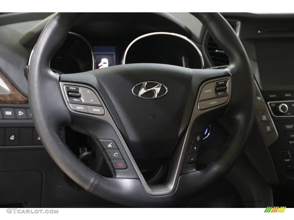 2018 Hyundai Santa Fe Sport 2.0T Ultimate AWD Black Steering Wheel Photo #145827924