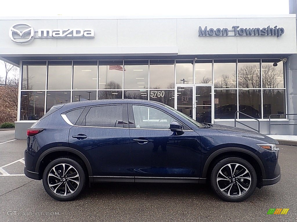 2023 CX-5 S Premium Plus AWD - Deep Crystal Blue Mica / Black photo #1