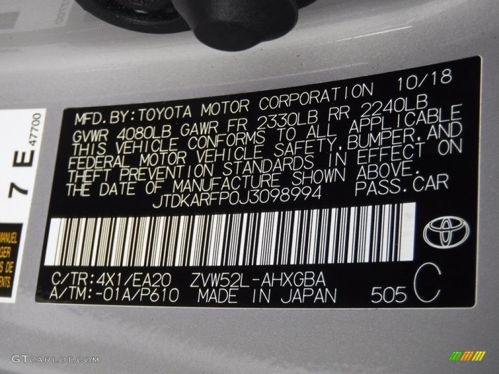 2018 Prius Prime Premium - Titanium Glow / Black photo #31