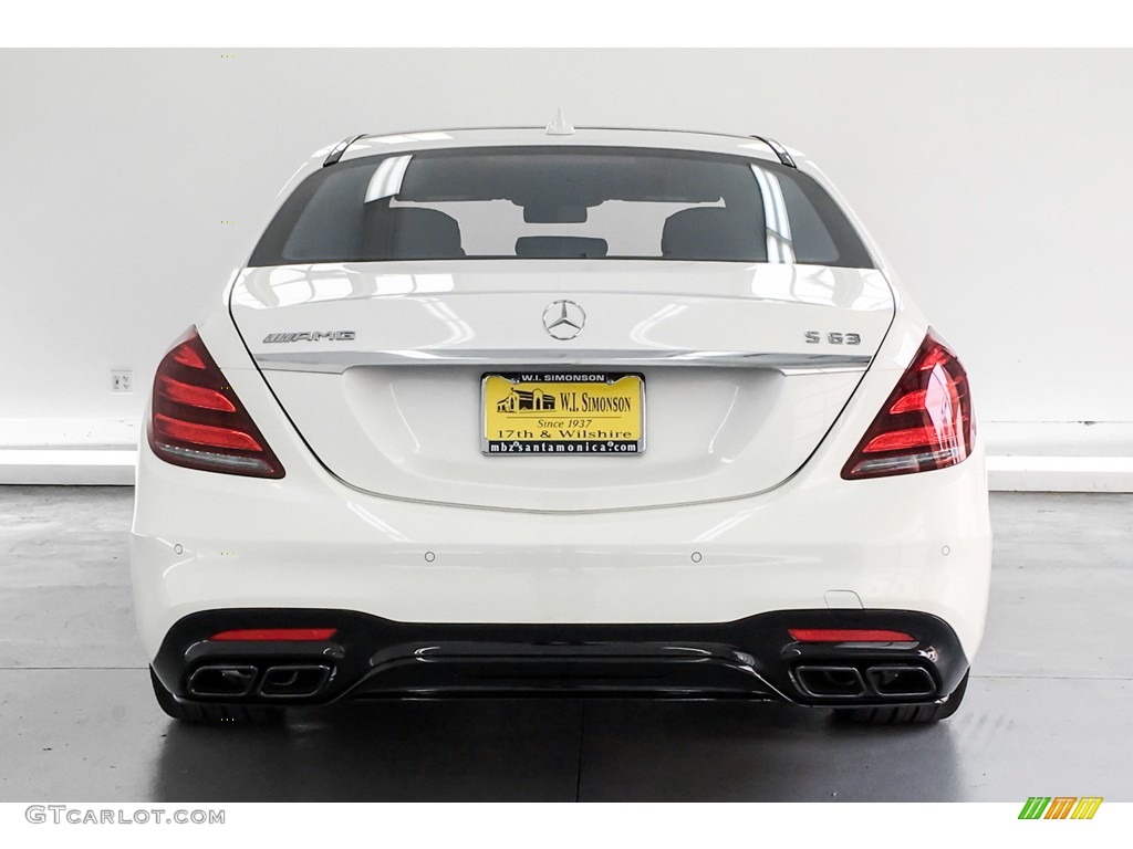 2019 S AMG 63 4Matic Sedan - designo Diamond White Metallic / Black photo #3