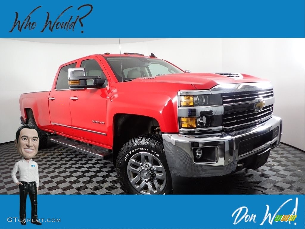 2019 Silverado 3500HD LTZ Crew Cab 4x4 - Red Hot / Cocoa/­Dune photo #1