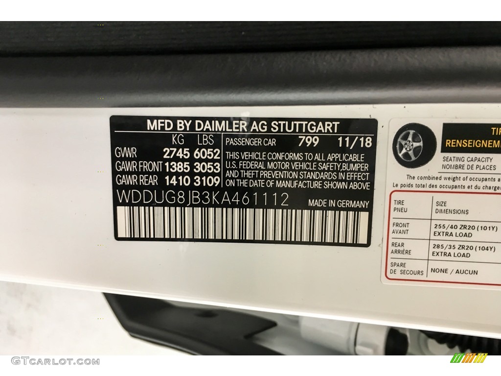 2019 S AMG 63 4Matic Sedan - designo Diamond White Metallic / Black photo #25