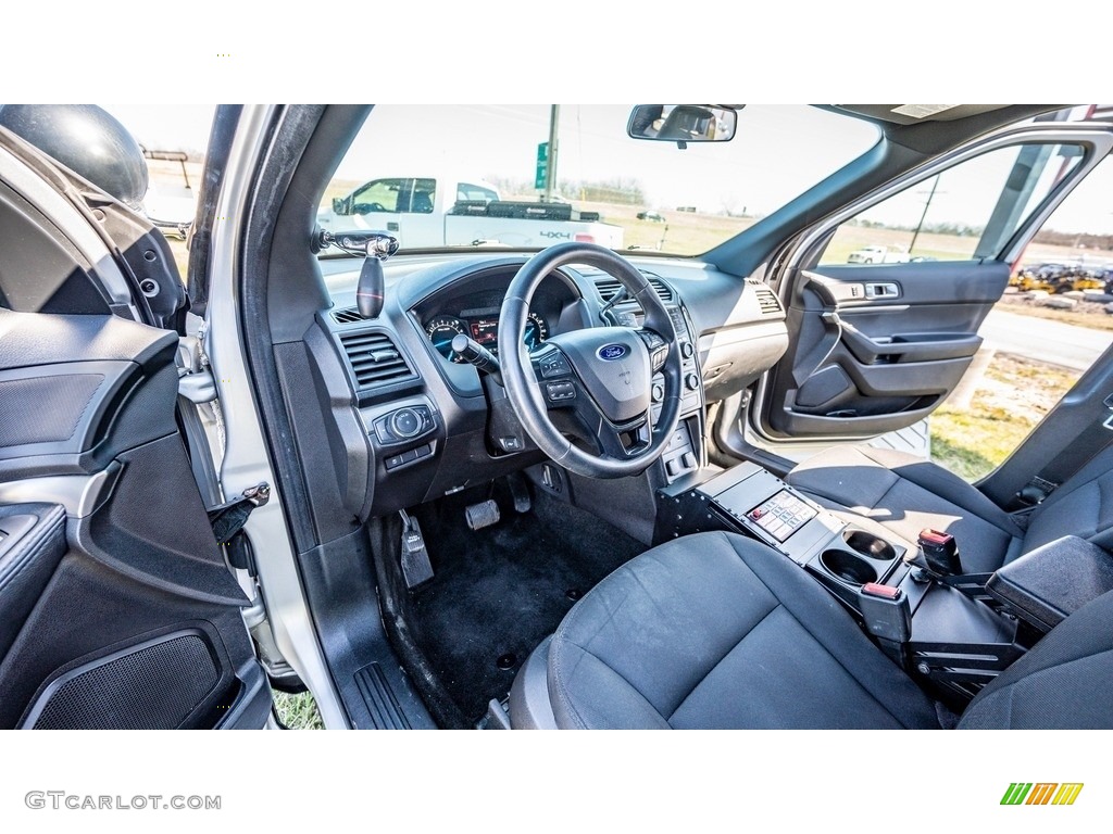 Ebony Black Interior 2017 Ford Explorer Police Interceptor AWD Photo #145833999