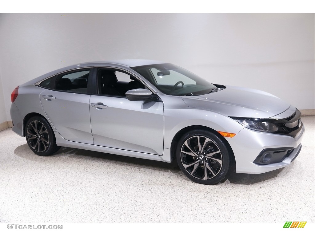 Lunar Silver Metallic 2021 Honda Civic Sport Sedan Exterior Photo #145835786