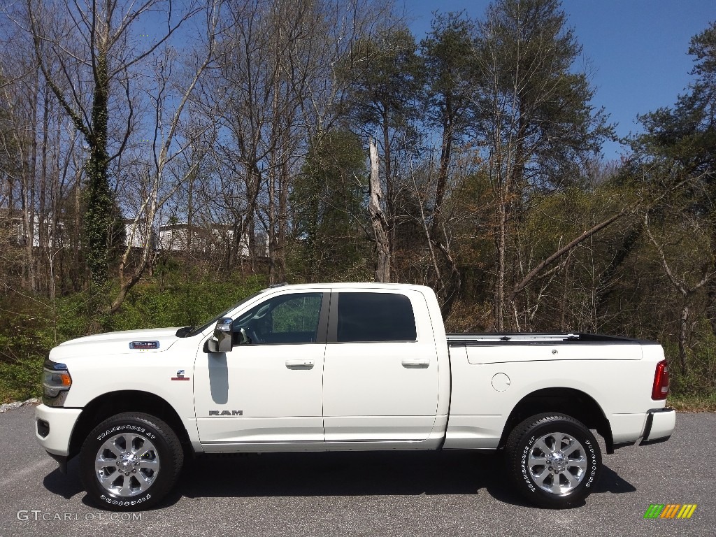 Pearl White 2023 Ram 3500 Laramie Crew Cab 4x4 Exterior Photo #145836588