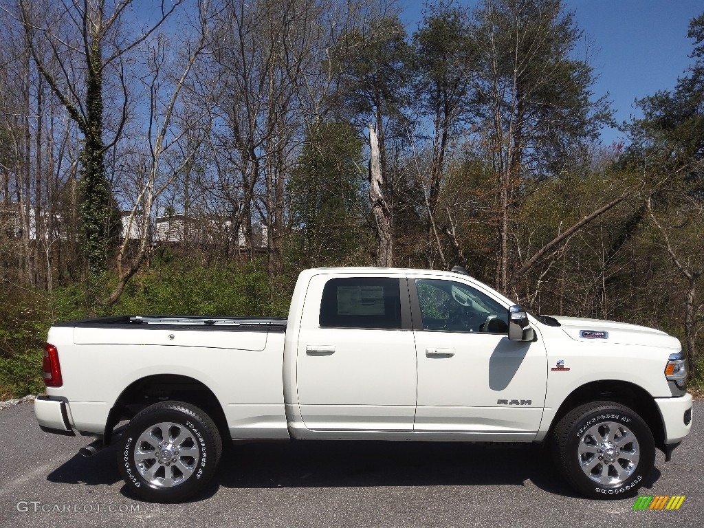Pearl White 2023 Ram 3500 Laramie Crew Cab 4x4 Exterior Photo #145836705