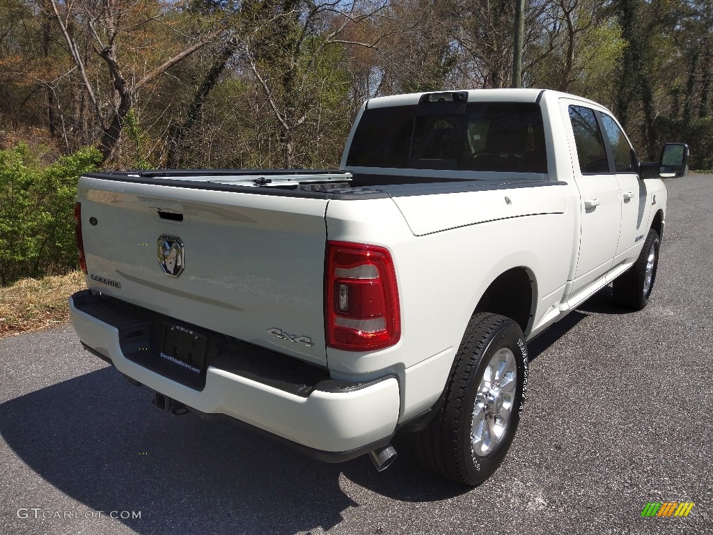 2023 3500 Laramie Crew Cab 4x4 - Pearl White / Black photo #6