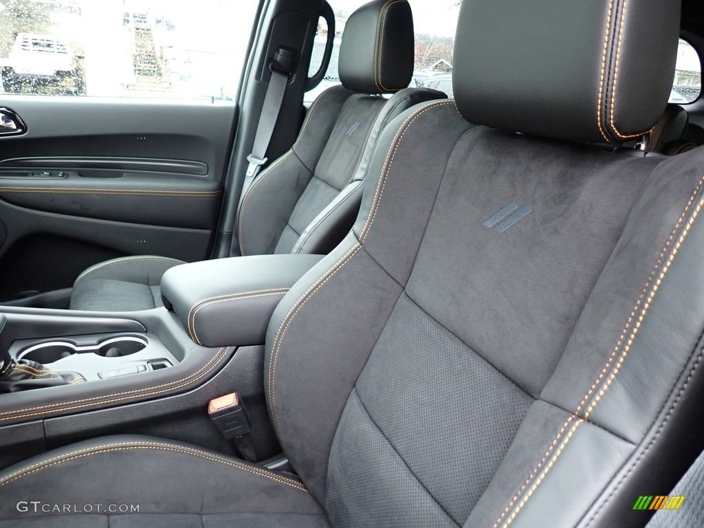 Black/Orange Accent Stitching Interior 2023 Dodge Durango R/T Hemi Orange AWD Photo #145837068