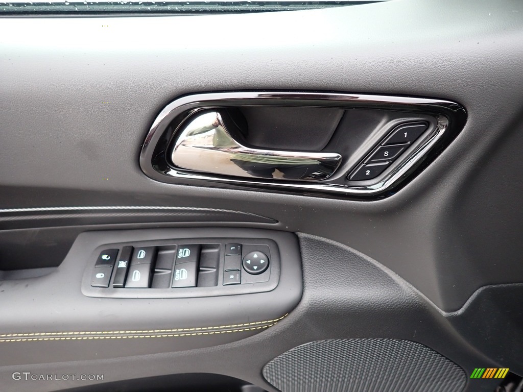 2023 Dodge Durango R/T Hemi Orange AWD Black/Orange Accent Stitching Door Panel Photo #145837170