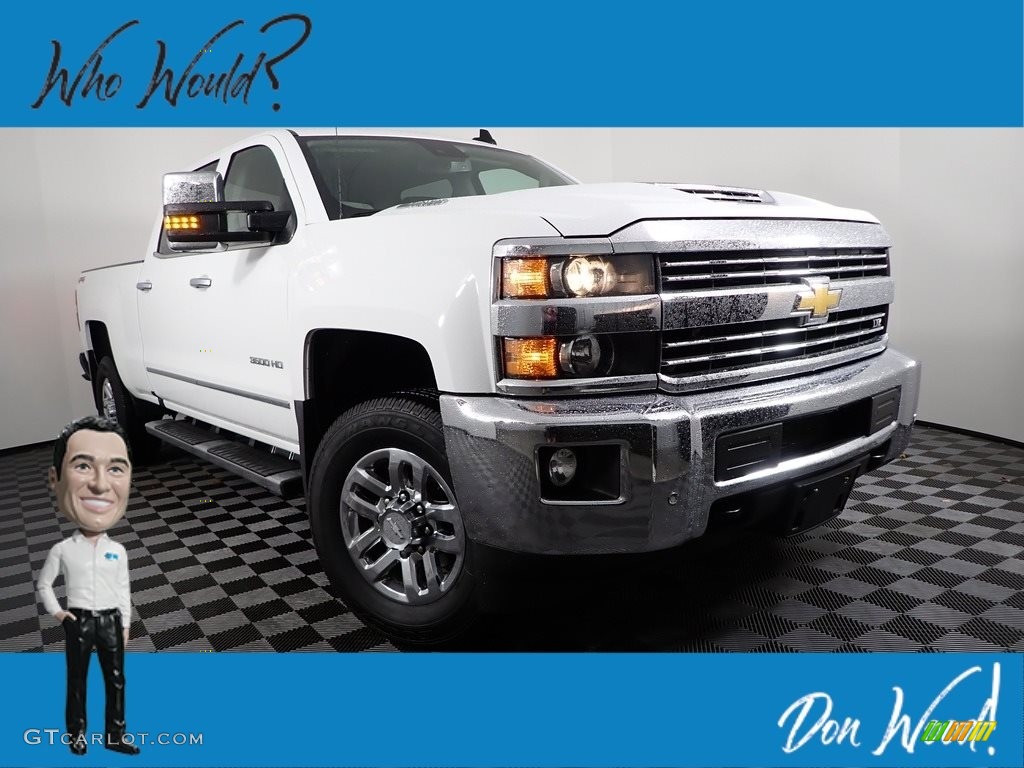 2018 Silverado 3500HD LTZ Crew Cab 4x4 - Summit White / Jet Black photo #1