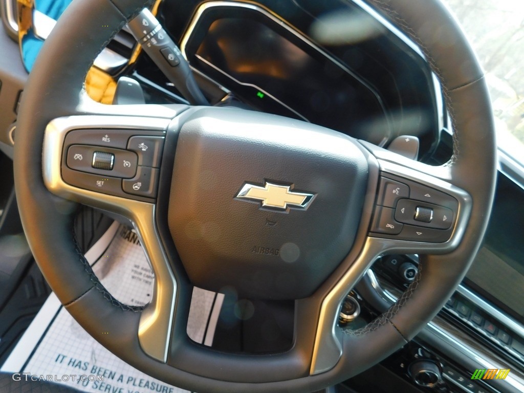 2023 Chevrolet Silverado 1500 LT Crew Cab 4x4 Jet Black Steering Wheel Photo #145837548