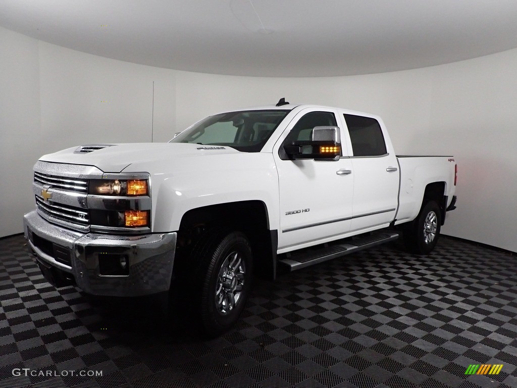 Summit White 2018 Chevrolet Silverado 3500HD LTZ Crew Cab 4x4 Exterior Photo #145837602