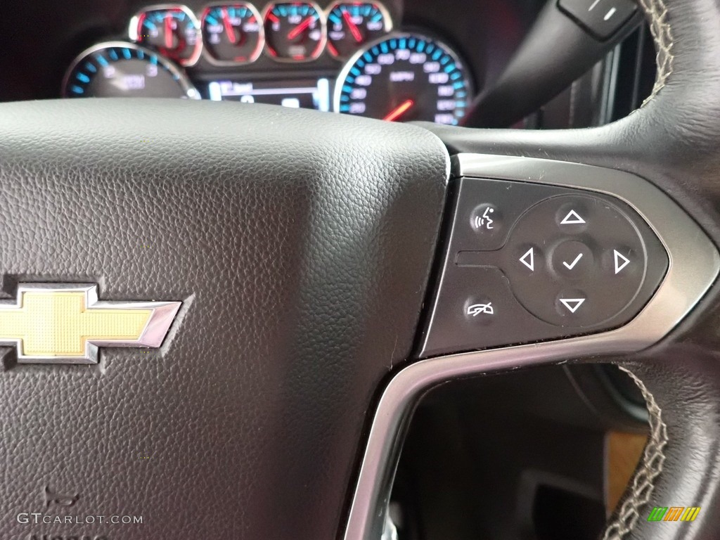 2018 Chevrolet Silverado 3500HD LTZ Crew Cab 4x4 Jet Black Steering Wheel Photo #145837863
