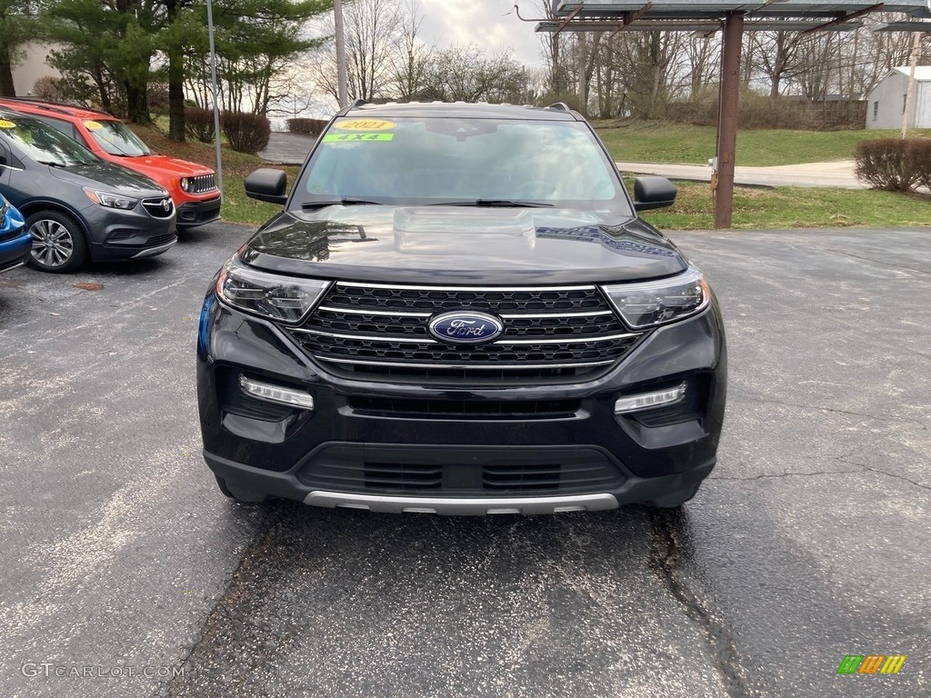 2021 Explorer XLT - Agate Black Metallic / Ebony photo #7