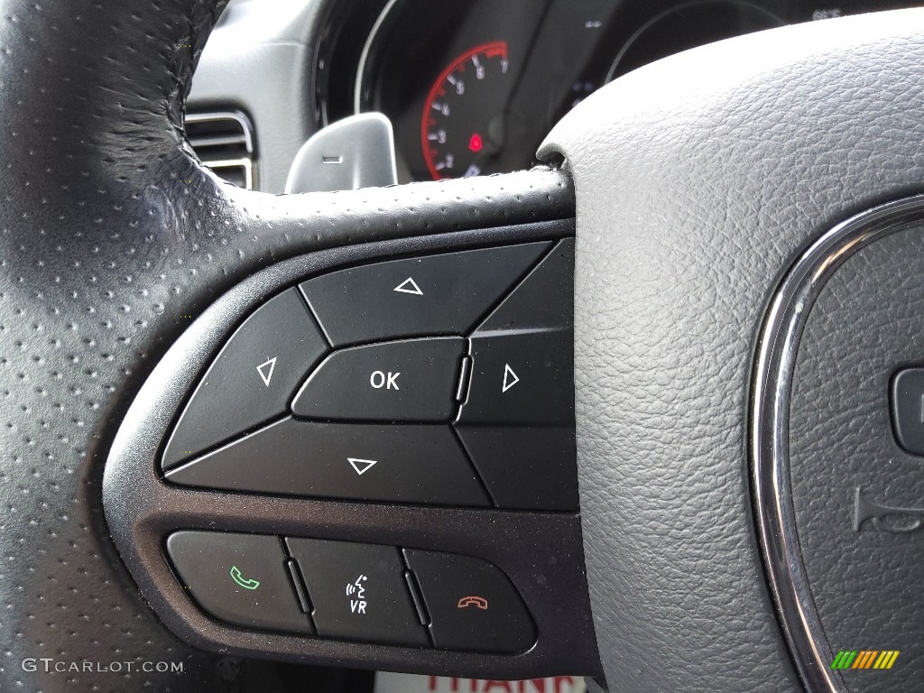 2021 Dodge Durango GT AWD Black Steering Wheel Photo #145840545