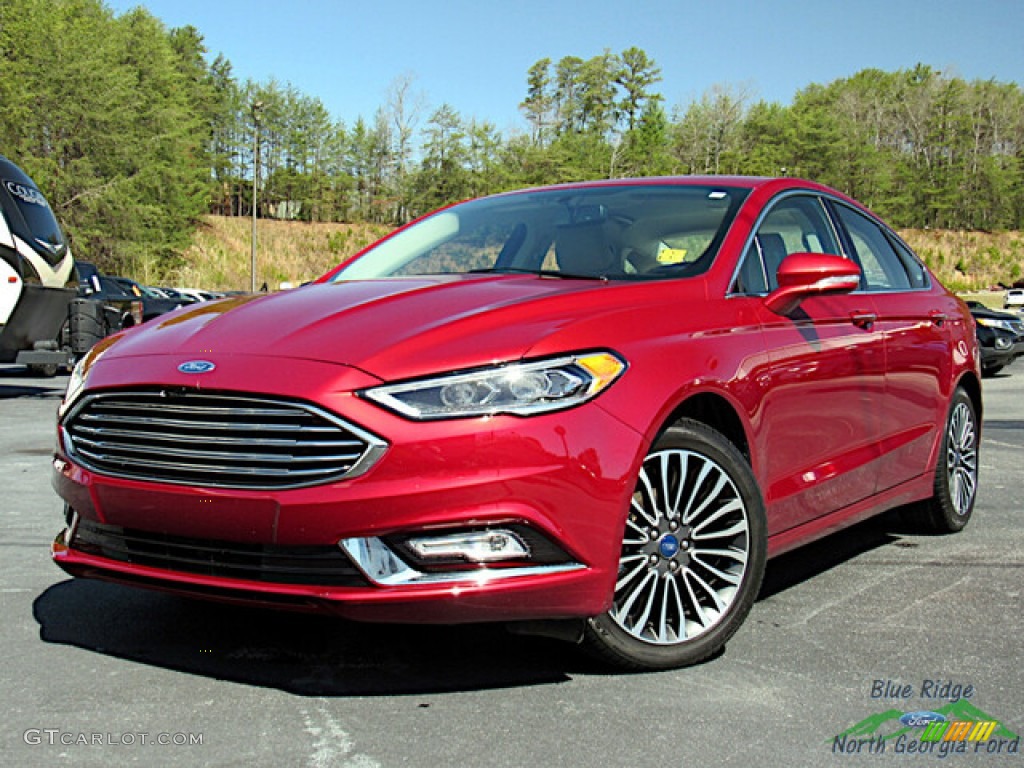 Ruby Red 2017 Ford Fusion SE Exterior Photo #145841202