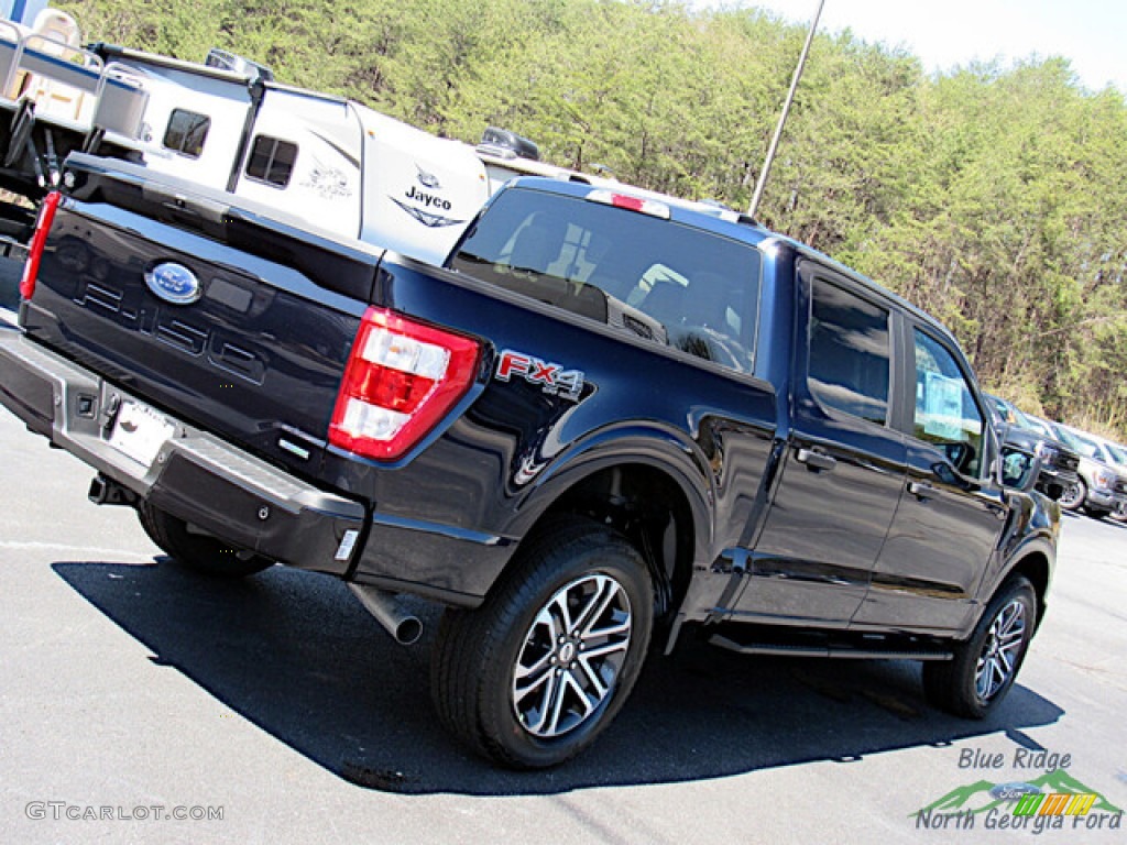 2023 F150 STX SuperCrew 4x4 - Antimatter Blue Metallic / Black photo #31